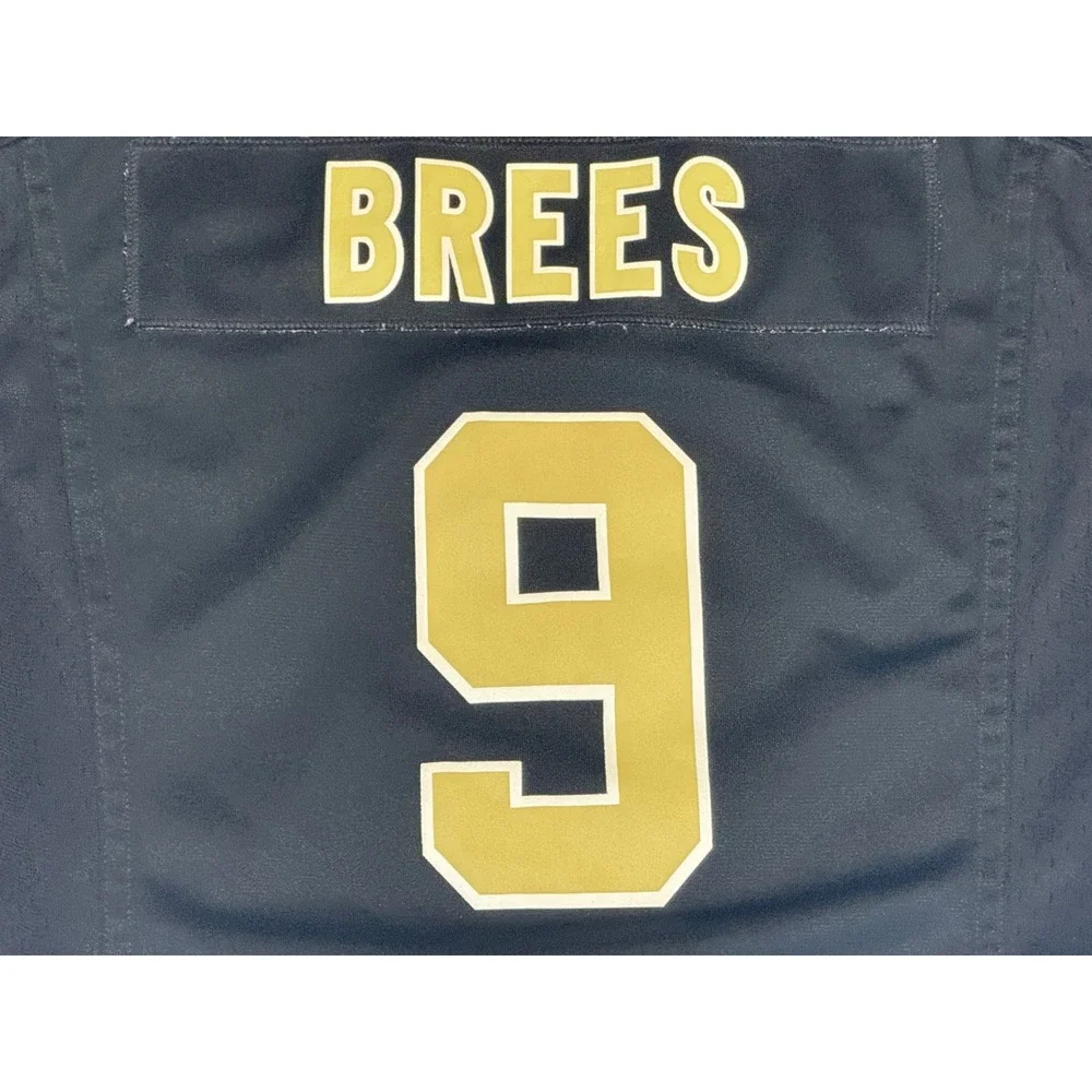 Nike New Orleans Saints Drew Brees 9 NFL Jersey Womens Medium Black Gold 80577